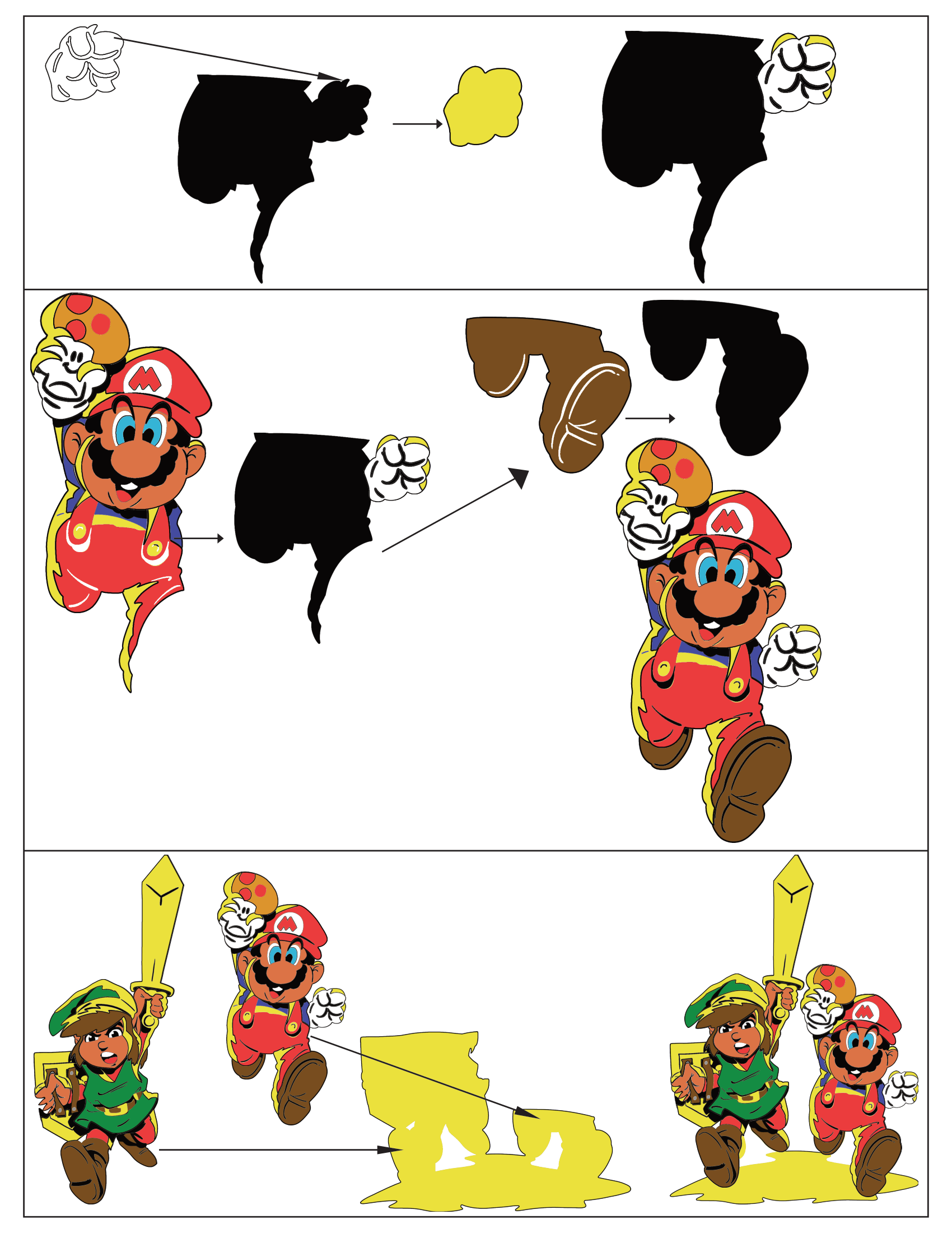 How To Nintendo Power Link and Mario - ADHD Sketcher